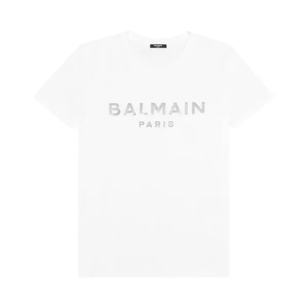 Футболка Balmain Foil T-Shirt 'Blanc/Argent', белый