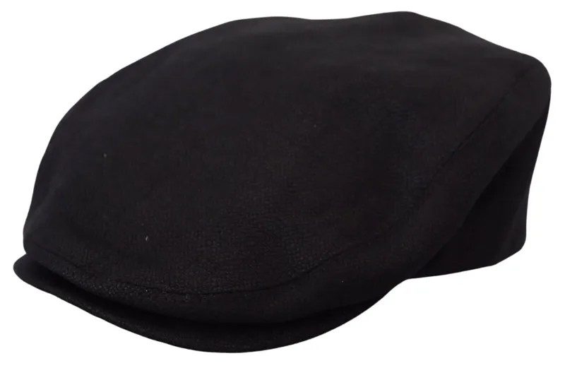 DOLCE - GABBANA Шапка черная, однотонная, из смесового льна, для мужчин Newsboy Capello s. 58/м 260 долларов США