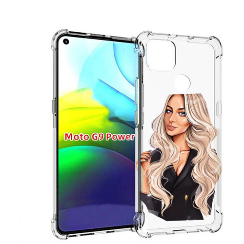 Чехол MyPads Платье-пиджак женский для Motorola Moto G9 Power задняя-панель-накладка-бампер