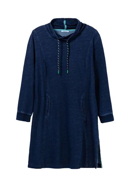Платье-свитшот в джинсовом стиле sheego, цвет Dark Blue Denim