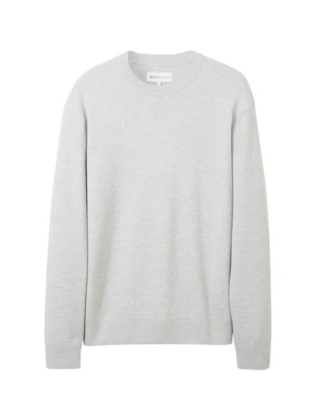Пуловер TOM TAILOR Denim STRUCTURED BASIC, серый