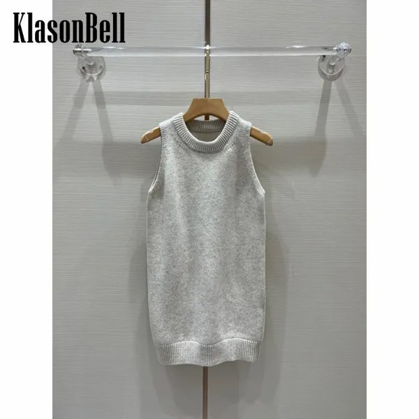 7,22 KlasonBell однотонный удобный шерстяной вязаный свитер, жилет для женщин