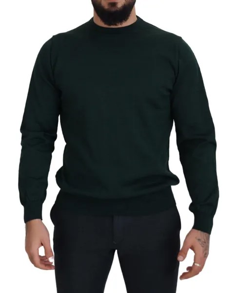 SPADALONGA Свитер мужской темно-зеленый шерстяной пуловер с круглым вырезом IT52/US42/L Рекомендуемая цена: 180 долларов США
