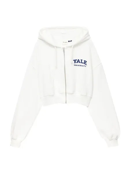 Худи на молнии Pull&Bear, светло-серый