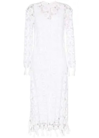 Chloé платье миди в технике кроше