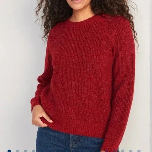 Красный уютный пуловер с узором «шейкер» Old Navy Robbie, размер 3X