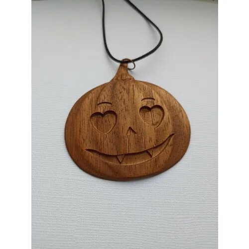 Колье, длина 45 см, коричневый