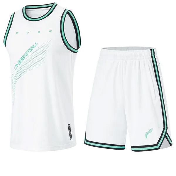 Костюмы cba logo баскетбольный костюм Li-Ning, белый