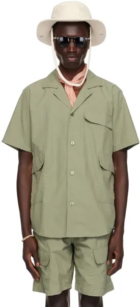 Рубашка цвета хаки с открытым воротником Oas