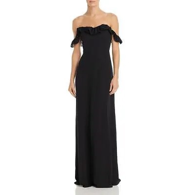 WAYF Женское черное вечернее платье Harlow с рюшами размера XXL BHFO 8562