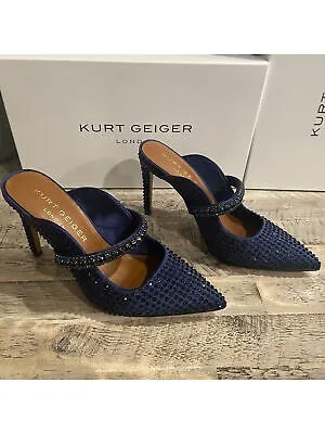 KURT GEIGER Женские темно-синие туфли-мюли на шпильках Мэри Джейн Герцог без шнуровки на каблуке 7