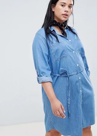 Голубое джинсовое платье Levi's Plus-Голубой