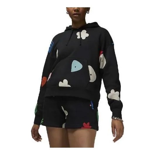 Толстовка (WMNS) Air Jordan Artist Series by Mia Lee Fleece Hoodie 'Black', черный