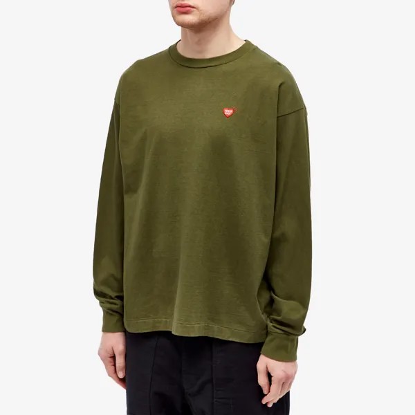 Лонгслив Human Made Long Sleeve Tiger, оливковый