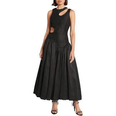 AJE Womens Jolie Черное длинное вечернее платье с вырезом 10 BHFO 5929