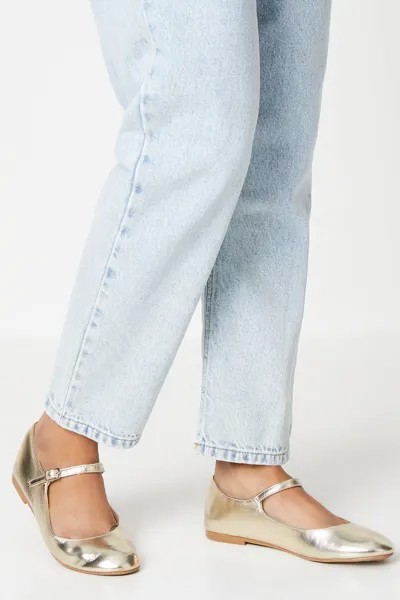 Балетные туфли Penny Mary Jane Dorothy Perkins, золото