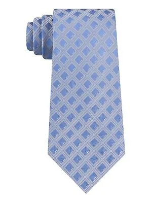 Мужской синий галстук с геометрическим рисунком KENNETH COLE