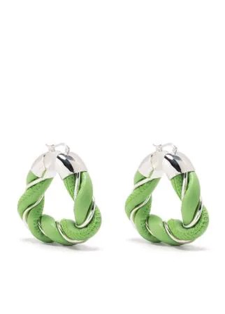 Bottega Veneta витые серебряные серьги-кольца