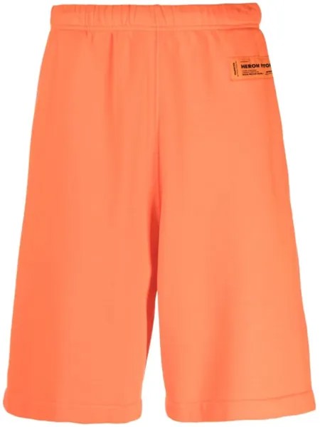 Heron Preston спортивные шорты из переработанного хлопка, оранжевый