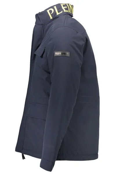 Plein Sport Элегантная дизайнерская мужская куртка с длинными рукавами, синий