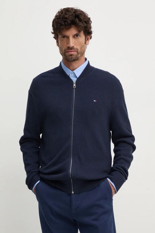 Хлопковый кардиган Tommy Hilfiger, темно-синий