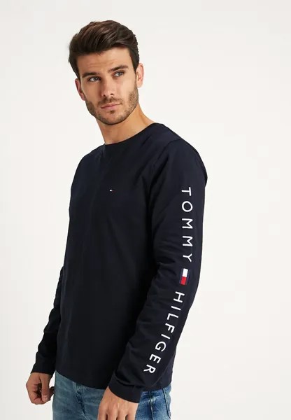 Футболка с длинными рукавами LOGO LONG SLEEVE TEE Tommy Hilfiger, синий