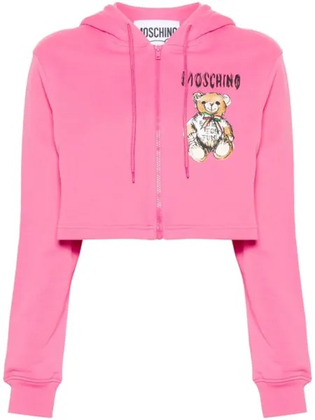 Moschino худи с принтом Teddy Bear, розовый