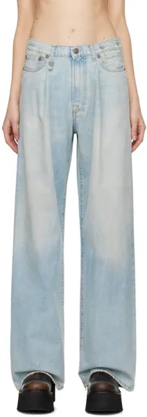 Синие джинсы Damon со складками на талии R13