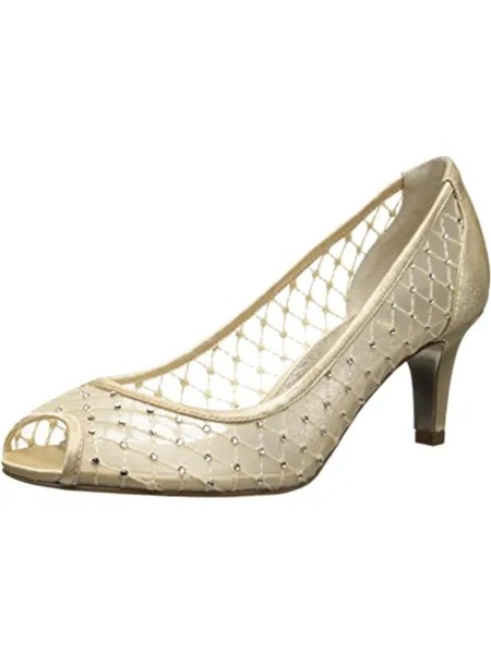 ADRIANNA PAPELL Женские кожаные туфли без шнуровки Jamie в сетку цвета золотистой сетки, 11 м