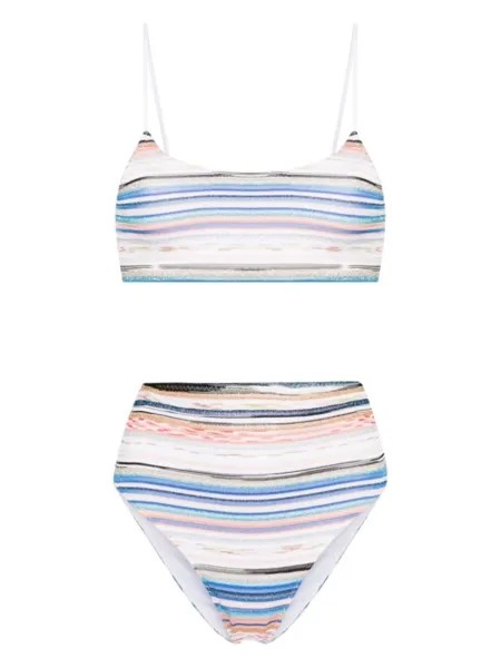 Missoni бикини в полоску с люрексом, белый
