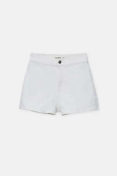 Шорты джинсовые Pull&Bear High waisted, белый