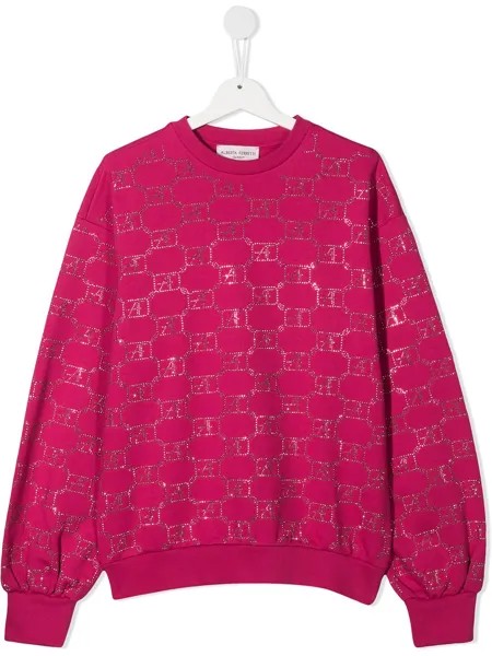 Alberta Ferretti Kids декорированная толстовка с монограммой