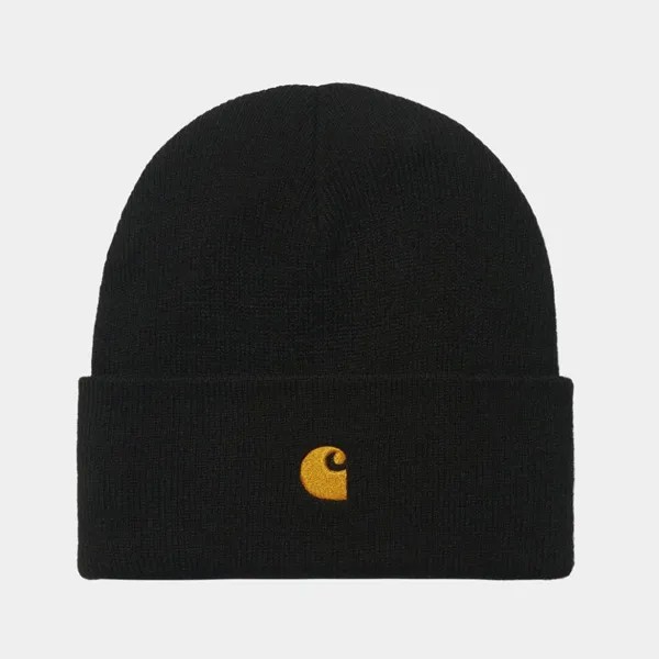 Шапка CARHARTT WIP Chase Beanie Black / Gold