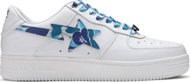 Кроссовки Bapesta ABC Camo - Blue 2021, белый