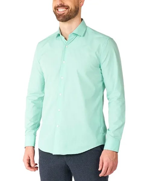 Мужская однотонная рубашка Magic Mint с длинными рукавами OppoSuits, синий
