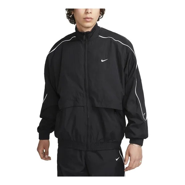 Куртка соло swoosh тканые спортивные Куртка Nike, черный