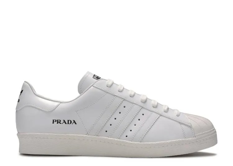 Кроссовки Adidas PRADA X SUPERSTAR 'CORE WHITE' & BAG BUNDLE, белый