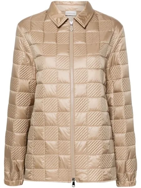 Moncler куртка с аппликацией логотипа, белый