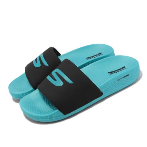 Мужские повседневные сандалии Skechers Hyper Slide-Driver Black Teal 246020-BKTL