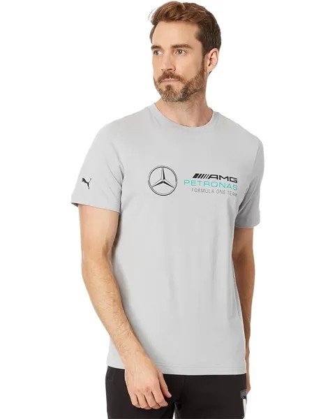 Футболка PUMA Mercedes AMG Petronas Essentials Logo, серебряный