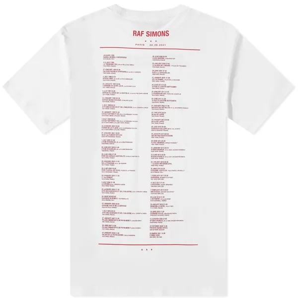 Футболка Raf Simons Tour Date Tee