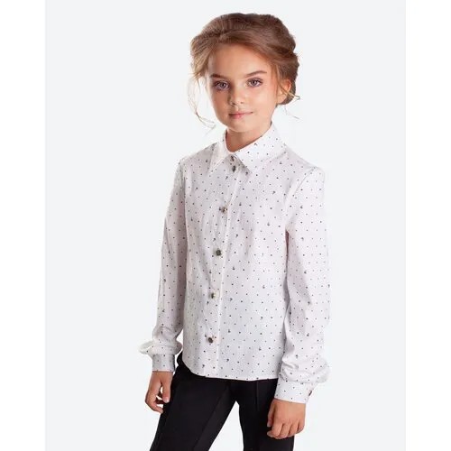 Школьная блуза Стильные Непоседы, размер 134-68-60, белый