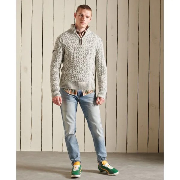 Свитер Superdry Jacob Henley, серый