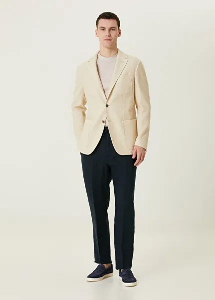 Льняные брюки Canali, синий