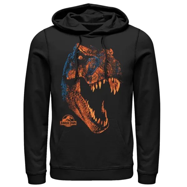 Мужской пуловер с капюшоном из парка Юрского периода Tyrannasaurus Roar Up Close Licensed Character