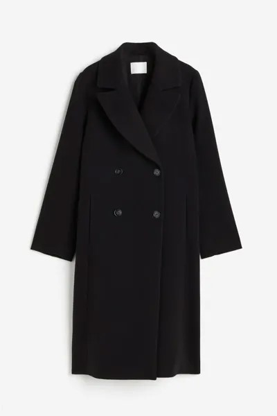 Пальто H&M Double-breasted, черный