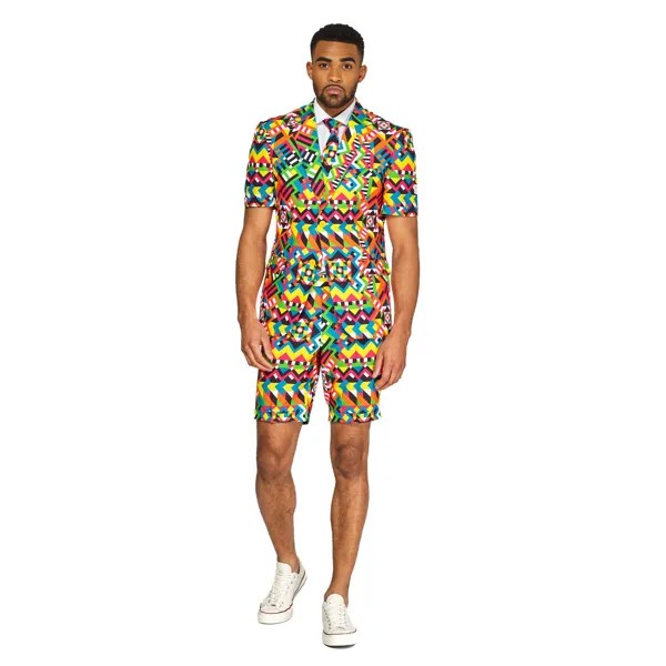 Мужской костюм и галстук приталенного кроя OppoSuits, Abstract Print