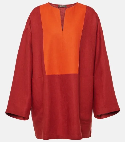 Льняная туника Loro Piana, красный