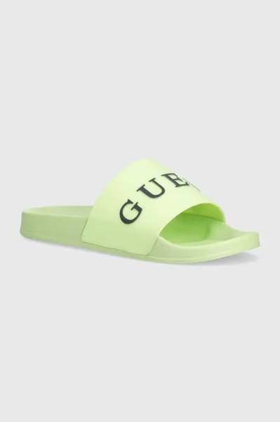Шлепки Guess, зеленый