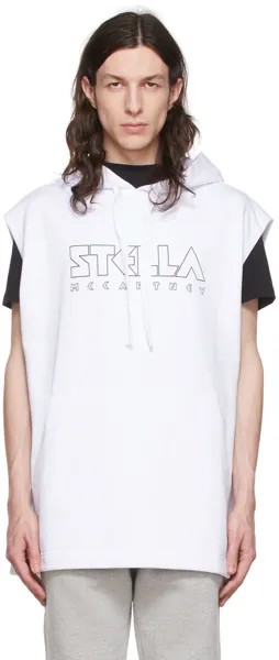 Белая хлопковая толстовка с капюшоном Stella McCartney